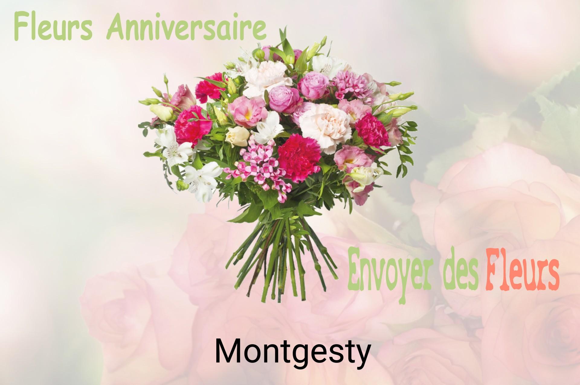 Bouquet de fleurs d’anniversaire livré à Montgesty